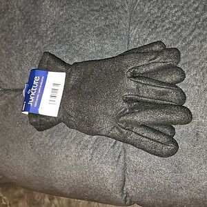 Mens medium nwts black fleece gloves